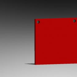 Gong Rectangle Rouge Ramor 500 - 9,20 mm L300 mm x L300 mm