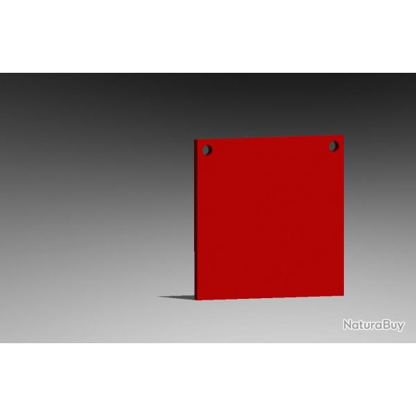 Gong Rectangle Rouge Hardox 500 - 12 mm L300 mm x L300 mm