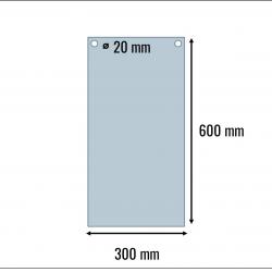 Gong Rectangle Rouge Ramor 500 - 9,20 mm L300 mm x L600 mm