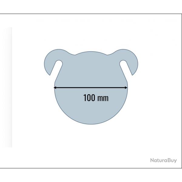 Gong Disque Oreille Ouverte Rouge Hardox 500 - 12 mm 100 mm