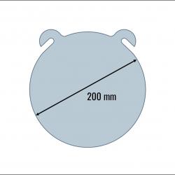 Gong Disque Oreille Ouverte Rouge Hardox 500 - 12 mm 200 mm