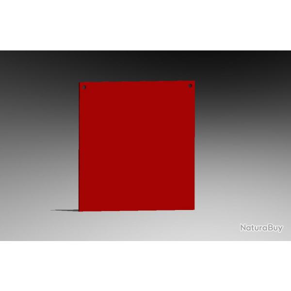 Gong Carré Gros Calibre Rouge Hardox 500 - 12 mm L1000 mm x L1000 mm
