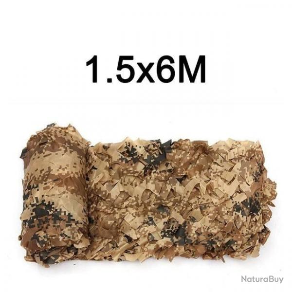 FILET DE CAMOUFLAGE DESERT 1.5 X 6 METRES