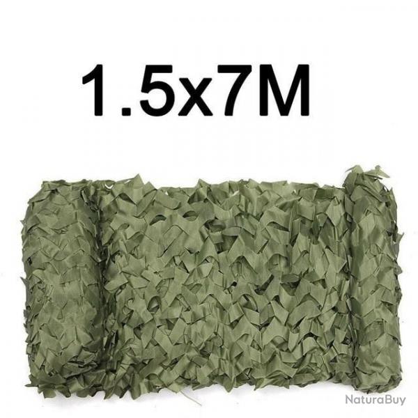 FILET DE CAMOUFLAGE VERT 1.5 X 7 METRES