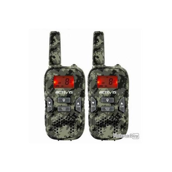 RETEVIS 2 Pcs Rt33 Mini Talkie-Walkie (porte 1km)