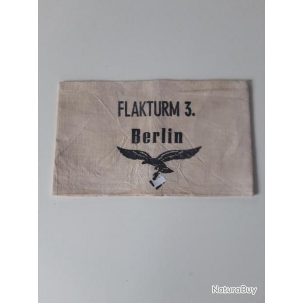BRASSARD   LUFTWAFFE "FLAKTURM 3. BERLIN"