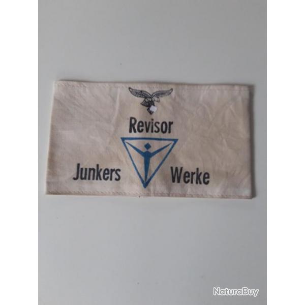 BRASSARD   LUFTWAFFE "REVISOR JUNKERS WERKE"