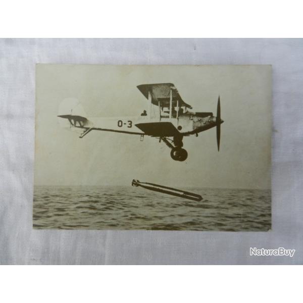 ancienne carte postale d'un avion torpilleur Vickers Vildebeest