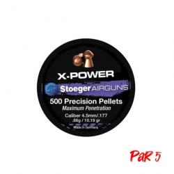 Boite de plombs Stoeger X-power 0.66 g - Cal. 4.5 - Par 5