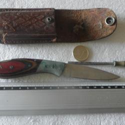 vintage couteau couteau de verrouillage +affûteur de lame lame 8.5 cm
