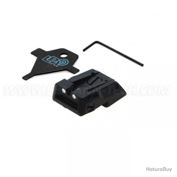 LPA MPS1KB30 Adjustable Rear Sight for 1911/2011 with White Dots