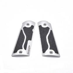 (OLD Design)TONI SYSTEM G19113DC X3D Grips Short for 1911 & Clones, Color: Silver