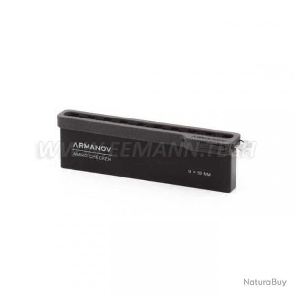 Armanov GB10RND Ammo Checker 10 Rnd with Quick Transfer Cover and OAL Checker, Caliber: 9x21mm