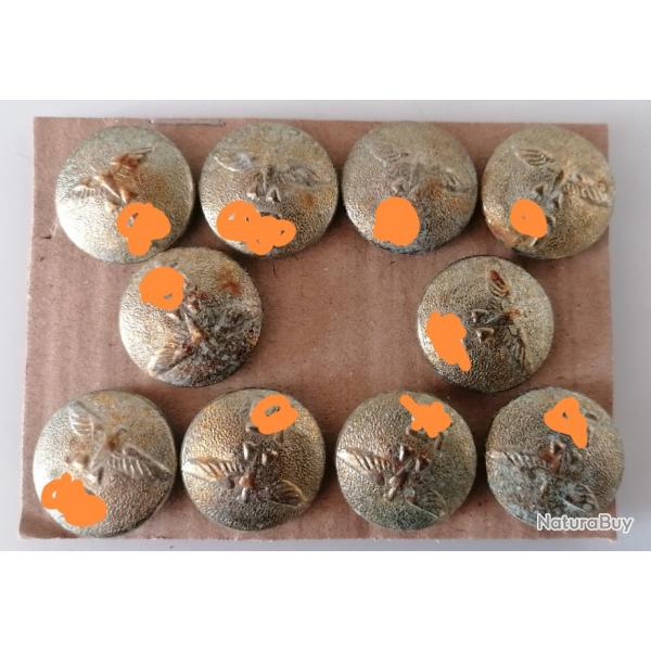 10 boutons militaria ww2