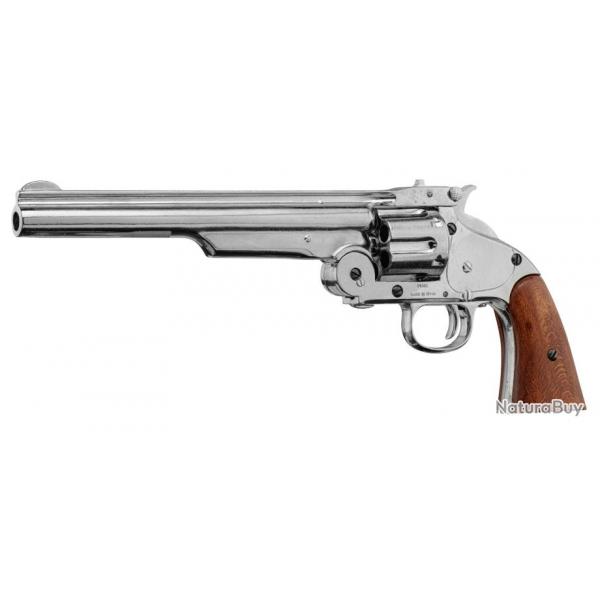 Rplique dcorative Denix de Revolver Smith & Wesson 1869 nickel S&W 1869 NQ