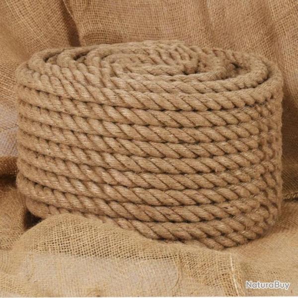 Corde de jute 25 m de long 20 mm d'paisseur