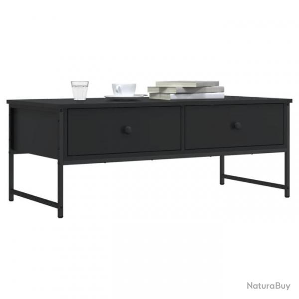 Table basse noir 101x49x39,5 cm bois d'ingnierie