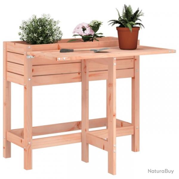 Jardinire avec dessus de table pliable bois de Douglas massif