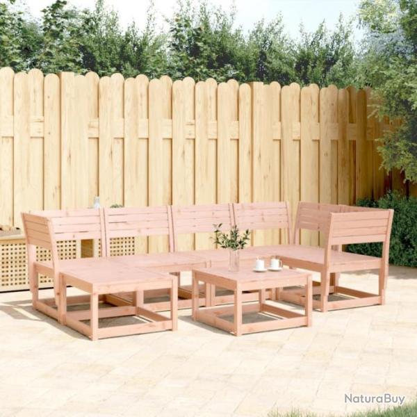 Salon de jardin 6 pcs bois massif douglas