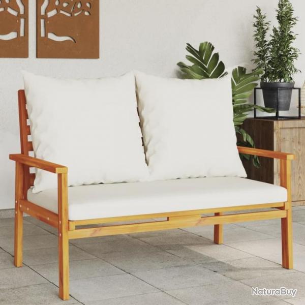 Canap de jardin 120 cm avec coussin bois d'acacia massif