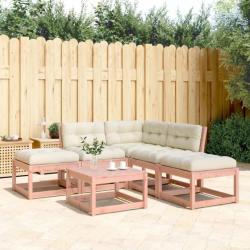 Salon de jardin 5 pcs avec coussins bois massif douglas