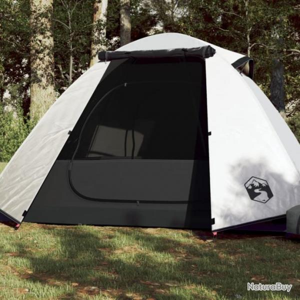 Tente de camping 2 personnes blanc tissu occultant impermable