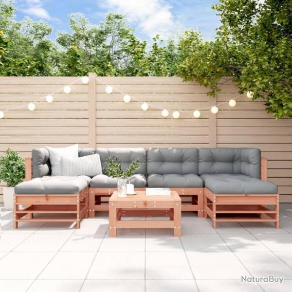 Salon de jardin 7 pcs bois massif douglas