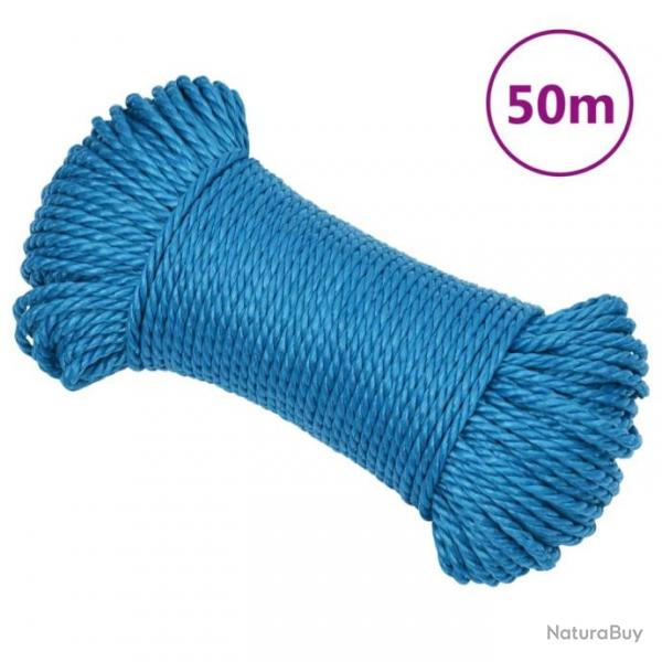 Corde de travail bleu 3 mm 50 m polypropylne