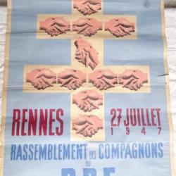 58X lot ,  affiche de gaulle-ancienne-80-X-60