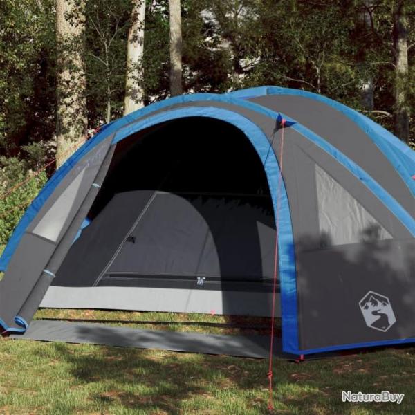Tente de camping 4 personnes bleu impermable