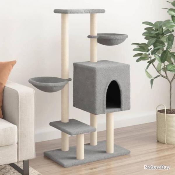 Arbre  chat avec griffoirs en sisal gris clair 117 cm