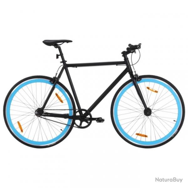 Vlo  pignon fixe noir et bleu 700c 59 cm