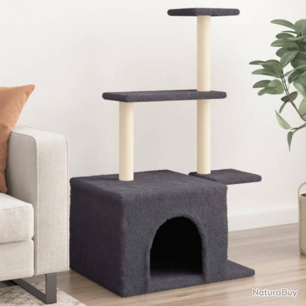 Arbre  chat avec griffoirs en sisal gris fonc 110 cm