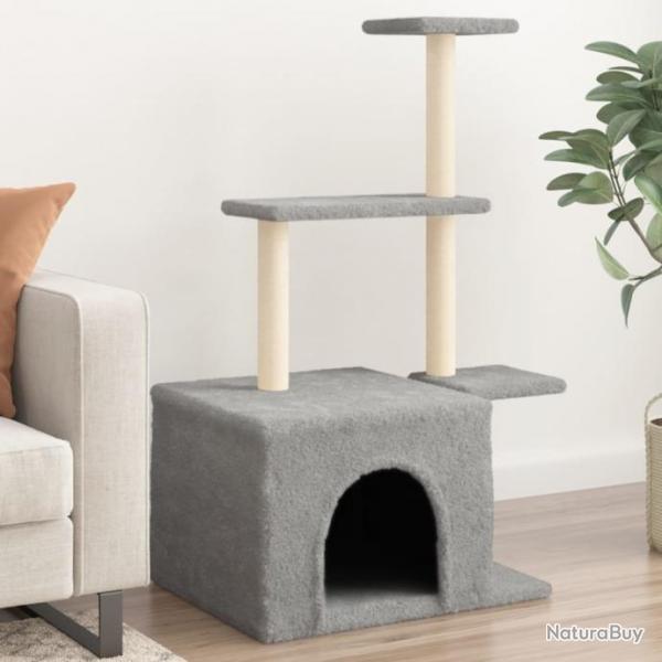 Arbre  chat avec griffoirs en sisal gris clair 110 cm