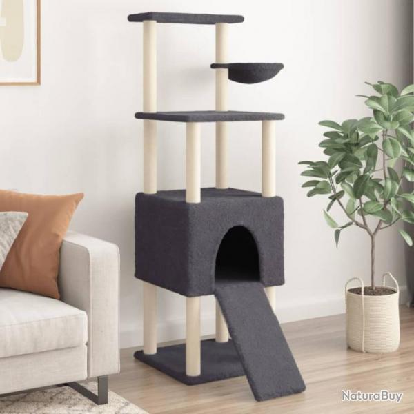 Arbre  chat avec griffoirs en sisal Gris fonc 153 cm