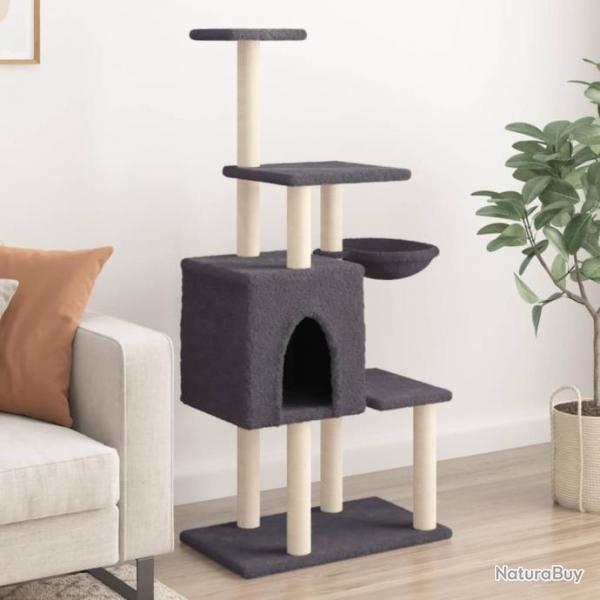 Arbre  chat avec griffoirs en sisal Gris fonc 131 cm