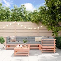 Salon de jardin 6 pcs bois massif douglas