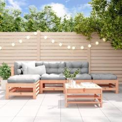 Salon de jardin 6 pcs bois massif douglas