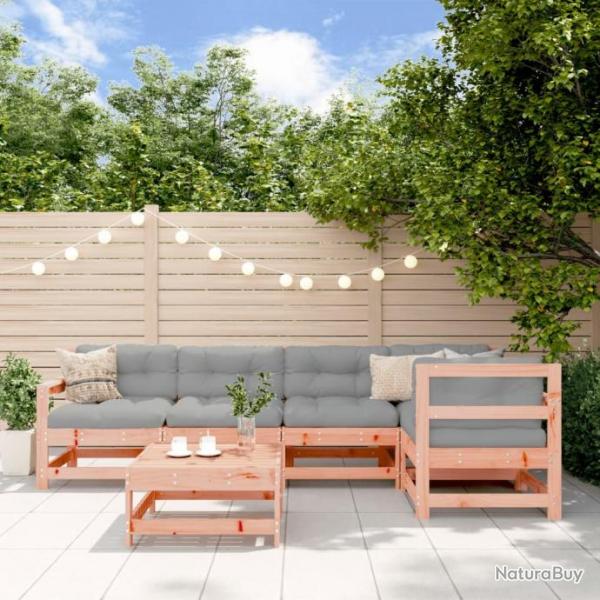 Salon de jardin 6 pcs bois massif douglas