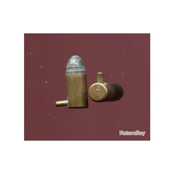 5 mm  broche - balle plomb mollete - tui cuivre - marquage au culot : 5