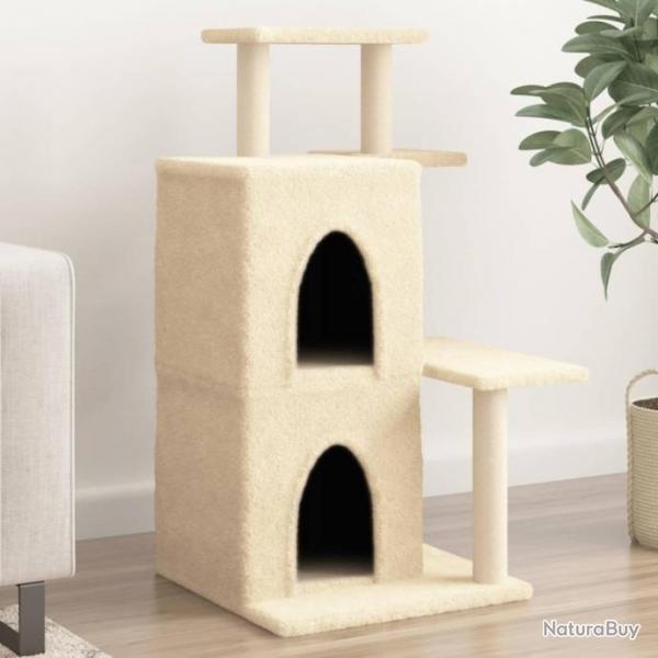 Arbre  chat avec griffoirs en sisal crme 97 cm