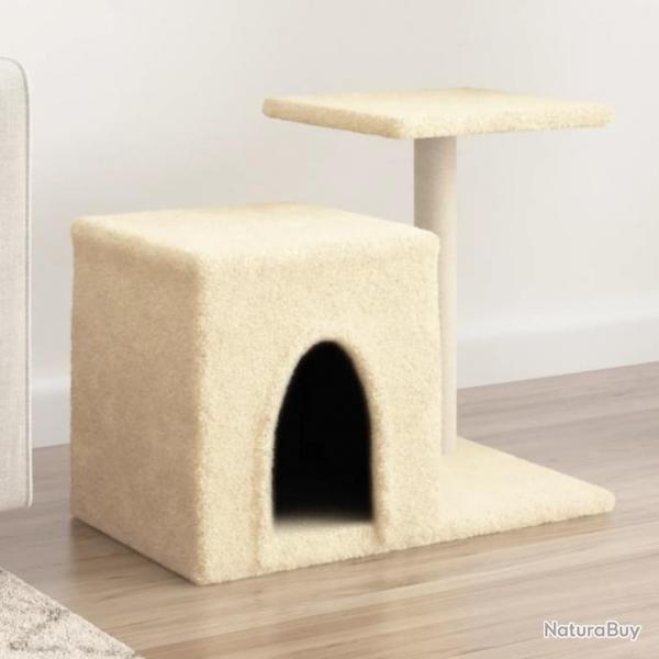 Arbre  chat avec griffoirs en sisal crme 50,5 cm