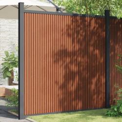 Panneau de clôture marron 173x186 cm WPC