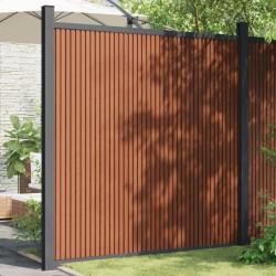 Panneau de clôture marron 180x186 cm WPC