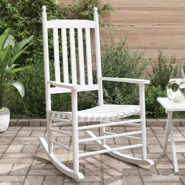 Chaises  bascule siges incurvs lot de 2 blanc sapin massif