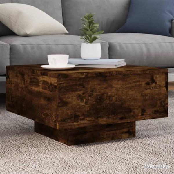 Table basse chne fum 55x55x31 cm bois d'ingnierie