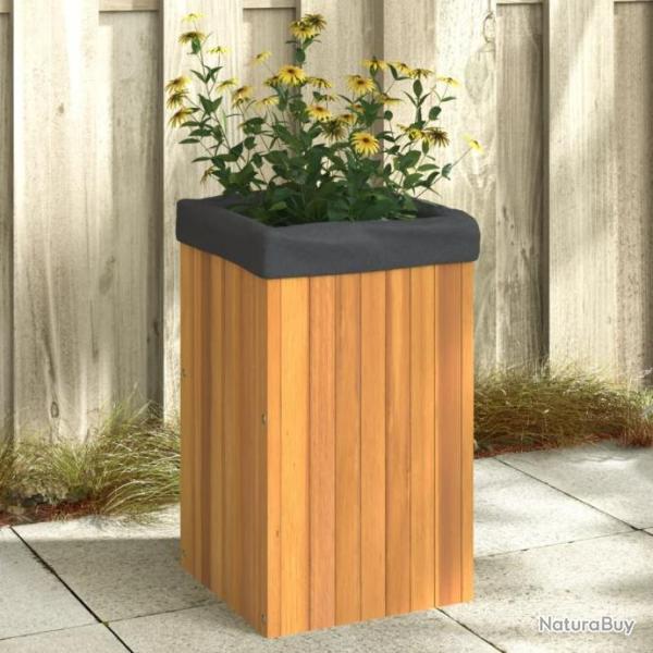 Jardinire 35x35x60 cm bois massif d'acacia