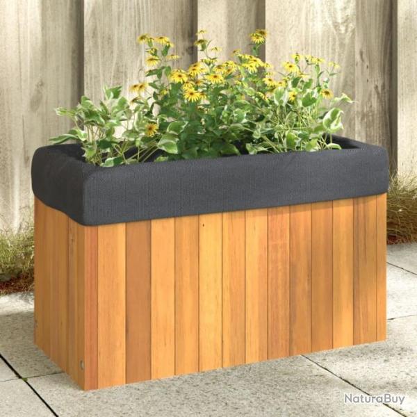 Jardinire 59x27,5x35 cm bois massif d'acacia