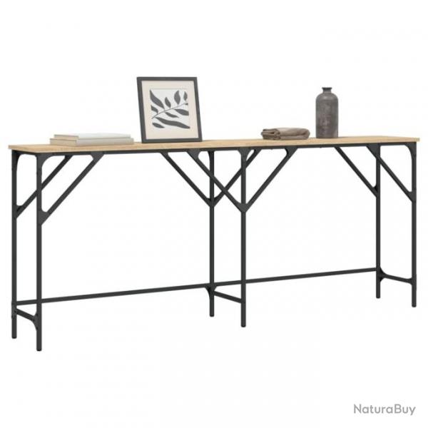 Table console chne sonoma 180x29x75 cm bois d'ingnierie