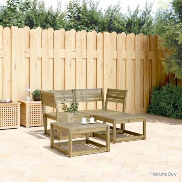 Salon de jardin 3 pcs bois de pin imprgn